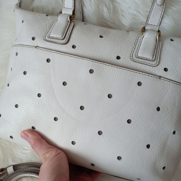 Rare Fossil Julia white perf polka dots - Picture 5 of 12